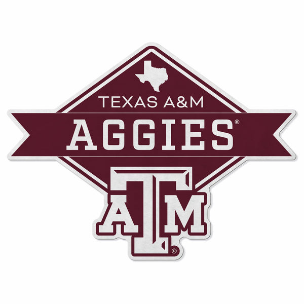 Wholesale Texas A&M Shape Cut Logo With Header Card - Diamond Design