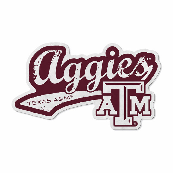 Wholesale Texas A&M Shape Cut Logo With Header Card - Distressed Design