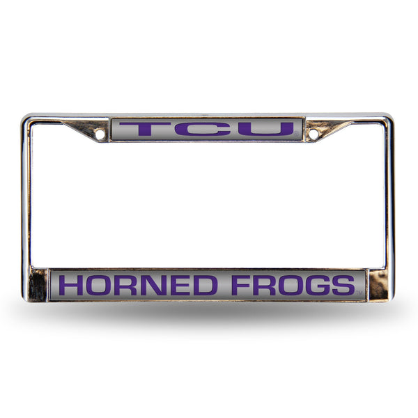 Wholesale Texas Christian Purple Lsr Chrome Frame