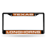 Wholesale Texas Longhorns Black Laser Chrome 12 x 6 License Plate Frame