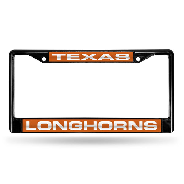 Wholesale Texas Longhorns Black Laser Chrome 12 x 6 License Plate Frame