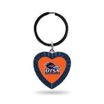 Wholesale Texas - San Antonio Navy Rhinestone Heart Keychain