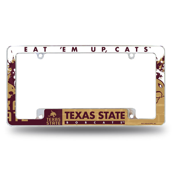 Wholesale Texas State All Over Chrome Frame (Bottom Oriented)