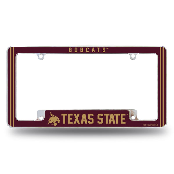 Wholesale Texas State Alternate Design All Over Chrome Frame - Bottom Oriented