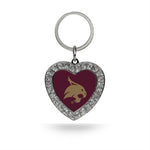 Wholesale Texas State Rhinestone Heart Keychain