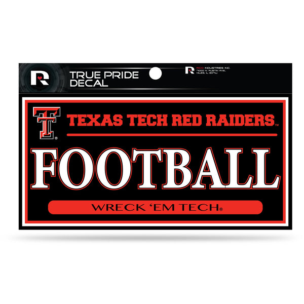 Wholesale Texas Tech 3" X 6" True Pride Decal - Football