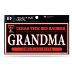 Wholesale Texas Tech 3" X 6" True Pride Decal - Grandma