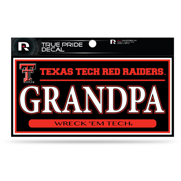 Wholesale Texas Tech 3" X 6" True Pride Decal - Grandpa