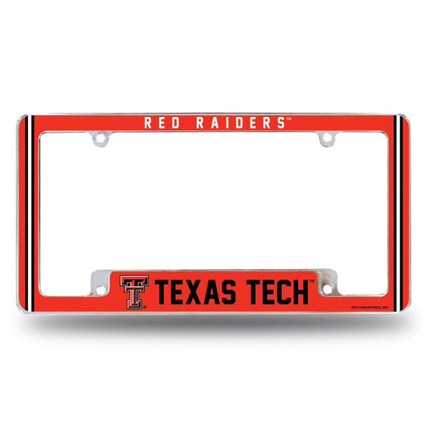 Wholesale Texas Tech Alternate Design All Over Chrome Frame - Bottom Oriented