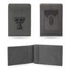 Wholesale Texas Tech Laser Engraved Gray Front Pocket Wallet