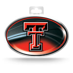 Wholesale Texas Tech Metallic Oval Sticker