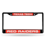 Wholesale Texas Tech Red Raiders Black Laser Chrome 12 x 6 License Plate Frame