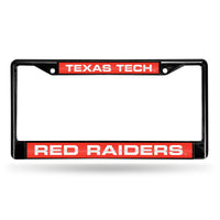 Wholesale Texas Tech Red Raiders Black Laser Chrome 12 x 6 License Plate Frame