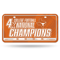 Wholesale Texas University 4 Time College Football Champs Metal Auto Tag