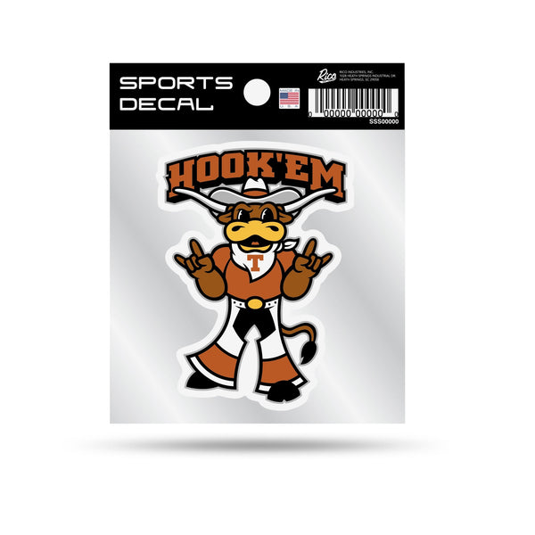 Wholesale Texas University 4"X4" Weeded Mascot Decal