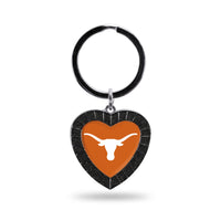 Wholesale Texas University Black Rhinestone Heart Keychain