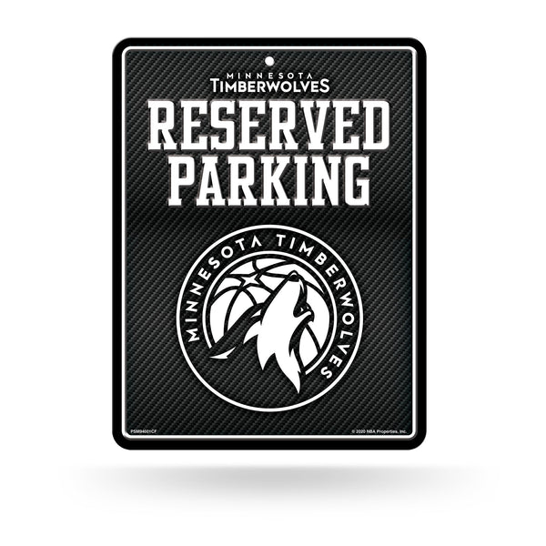 Wholesale Timberwolves - Carbon Fiber Design - Metal Parking Sign