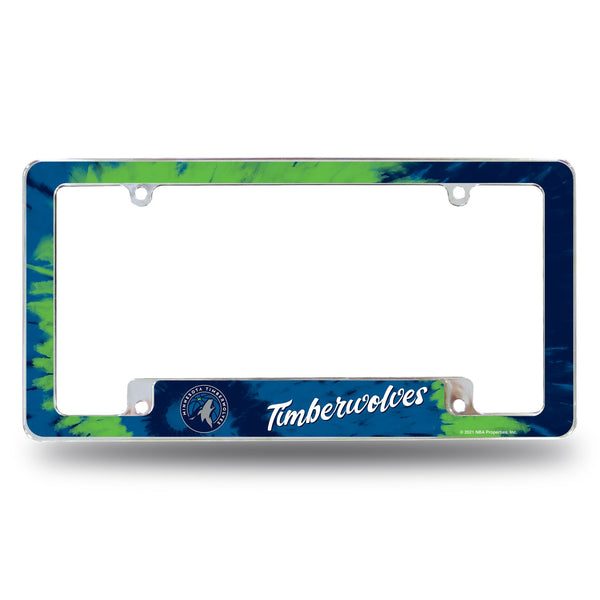 Wholesale Timberwolves - Tie Dye Design - All Over Chrome Frame (Bottom Oriented)
