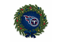 Wholesale Titans Holiday Wreath Shape Cut Pennant