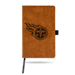 Wholesale Titans Laser Engraved Brown Notepad With Elastic Band - Generic