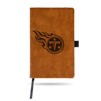 Wholesale Titans Laser Engraved Brown Notepad With Elastic Band - Generic