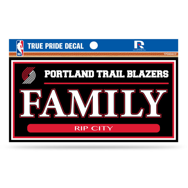 Wholesale Trail Blazers 3" X 6" True Pride Decal - Family
