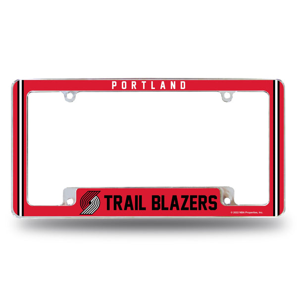 Wholesale Trail Blazers Alternate Design All Over Chrome Frame - Bottom Oriented