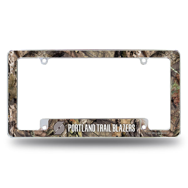 Wholesale Trail Blazers / Mossy Oak Camo Break-Up Country All Over Chrome Frame (Bottom Oriented)
