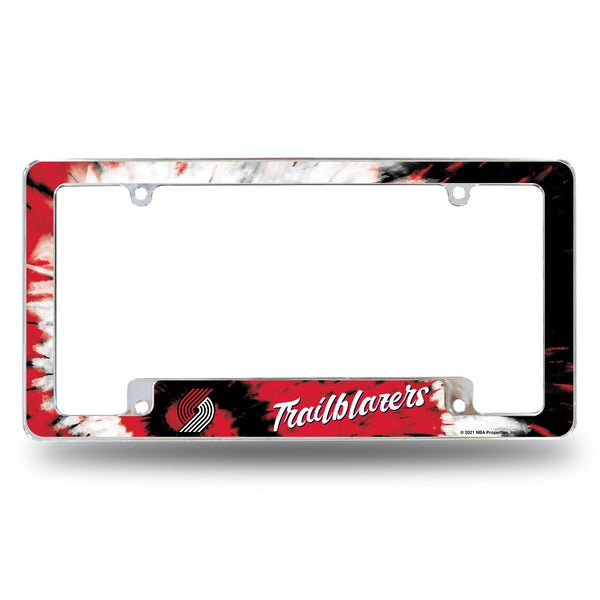 Wholesale Trail Blazers - Tie Dye Design - All Over Chrome Frame (Bottom Oriented)