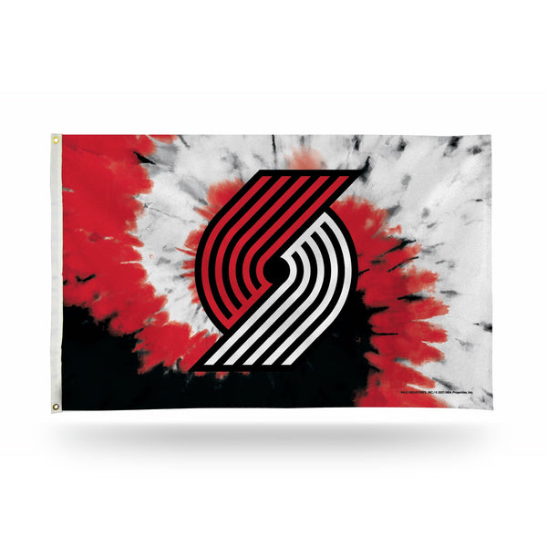 Wholesale Trail Blazers - Tie Dye Design - Banner Flag (3X5)