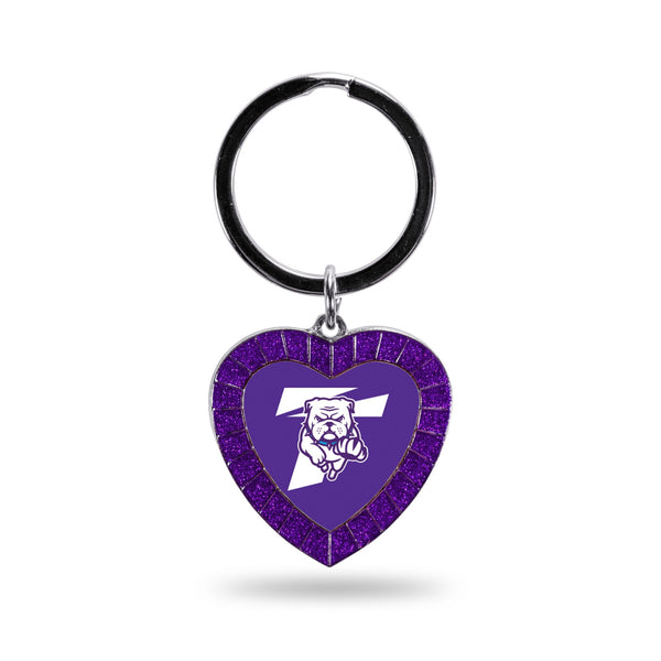 Wholesale Truman State Colored Rhinestone Heart Keychain - Purple