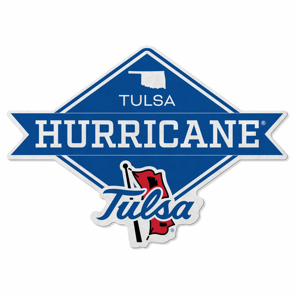 Wholesale Tulsa University Shape Cut Logo With Header Card - Diamond Design