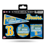 Wholesale UCLA 11 Time College Basketball Champs 5-Pc Decal Sheet