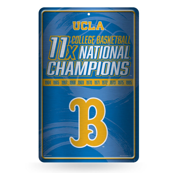 Wholesale Ucla 11 Time College Basketball Champs Large Metal Wall Sign