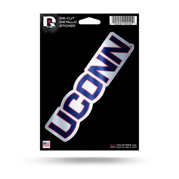 Wholesale Uconn Die Cut Metallic Sticker