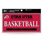 Wholesale Utah University 3" X 6" True Pride Decal - Basketball