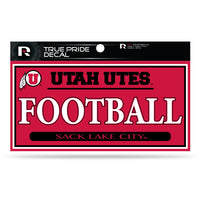 Wholesale Utah University 3" X 6" True Pride Decal - Football