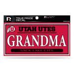 Wholesale Utah University 3" X 6" True Pride Decal - Grandma