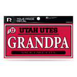 Wholesale Utah University 3" X 6" True Pride Decal - Grandpa