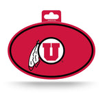 Wholesale Utah University Full Color Oval Sticker