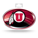 Wholesale Utah University Metallic Oval Sticker