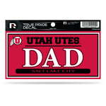 Wholesale Utah Utes Salt Lake City 3" X 6" True Pride Decal - Dad