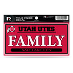 Wholesale Utah Utes Salt Lake City 3" X 6" True Pride Decal - Family