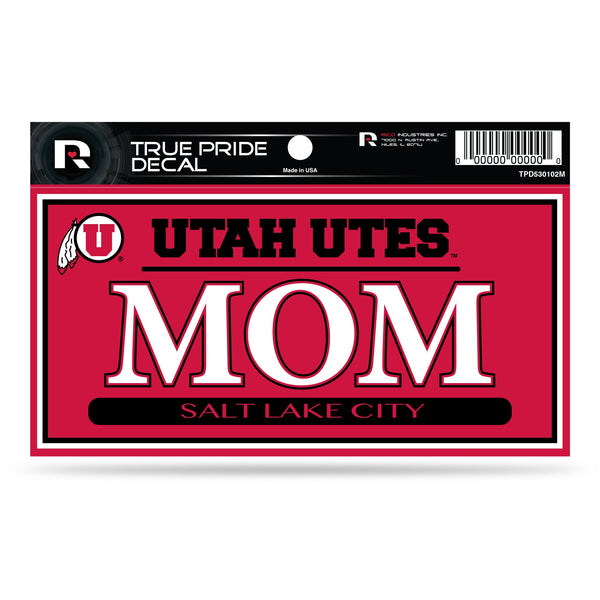 Wholesale Utah Utes Salt Lake City 3" X 6" True Pride Decal - Mom