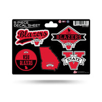 Wholesale Valdosta State 5 Piece Decal Sheet