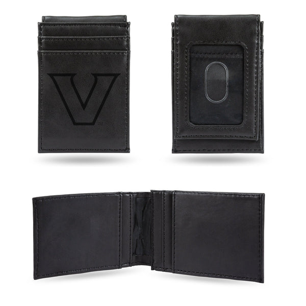 Wholesale Vanderbilt Laser Engraved Black Front Pocket Wallet