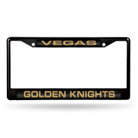 Wholesale Vegas Golden Knights Black Laser Chrome 12 x 6 License Plate Frame