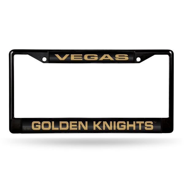 Wholesale Vegas Golden Knights Black Laser Chrome 12 x 6 License Plate Frame