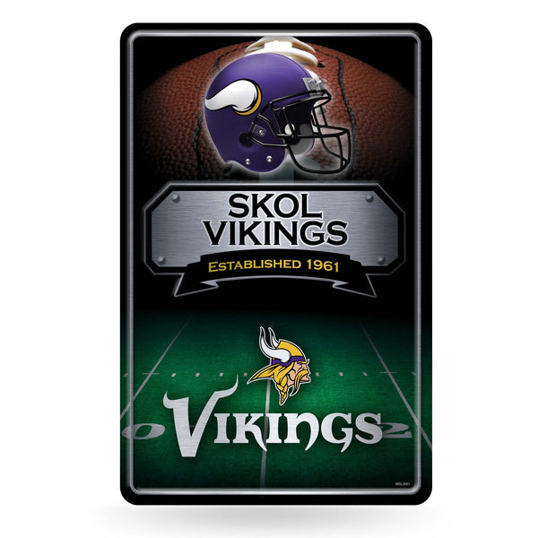 Wholesale Vikings 11X17 Large Embossed Metal Wall Sign