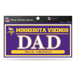 Wholesale Vikings 3" X 6" True Pride Decal - Dad